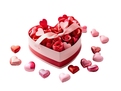 Valentine decoration isolated on a Transparent