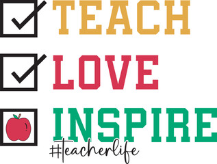 Fototapeta premium Teacher SVG T shirt deisgn