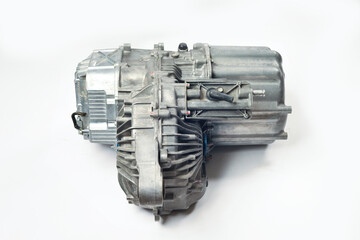 An electric motor isolated in white. 