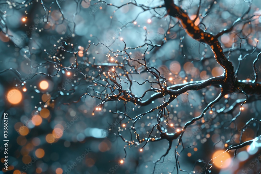 Poster a picture of a tree covered in a thick layer of snow. perfect for winter-themed designs and holiday 