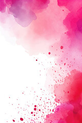 
Illustration of an artistic Valentine's Day card with abstract watercolor splashes, providing a generous blank space in the center for personalization