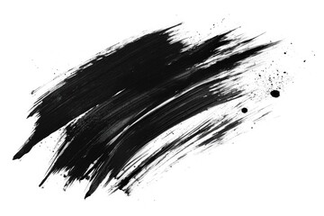 A simple black brush stroke on a clean white background. Perfect for graphic design projects or...