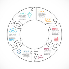 Circle numbers  Minimal Infographics elements and Infographic elements designs.  Used for workflow layout, diagram, banner, web design. Vector illustration