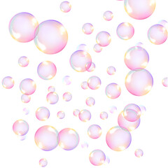Soap bubble effect in the air