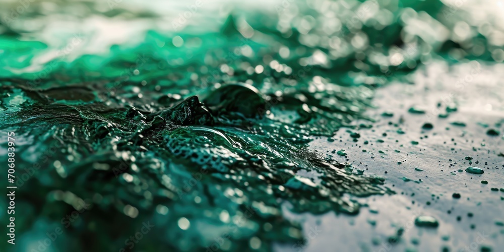 Poster Clear close-up shot of water on a surface. Perfect for depicting tranquility or adding a refreshing touch to any project