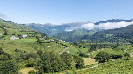 Fototapeta na wymiar pyrenees on the france spain border near lescun village french