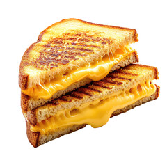 Grilled cheese sandwich Isolated on white background