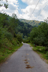 narrow road in a mountain gorge