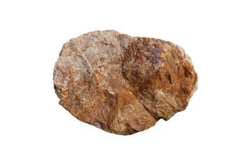 Raw Sandstone rock isolated on white background.