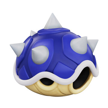 Turtle shell 3D illustration, video game enemy