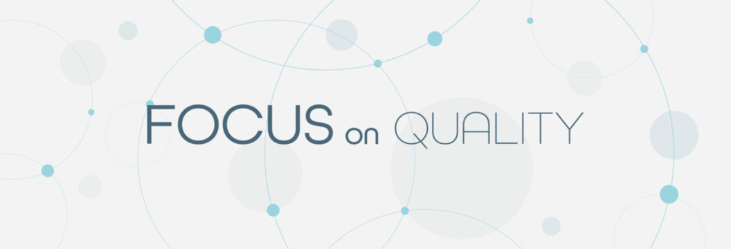 focus on quality card on white background