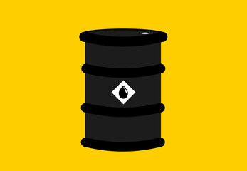 Petroleum crude oil drum illustration