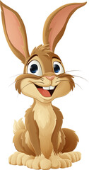 The Easter bunny or other rabbit cartoon fun animal character