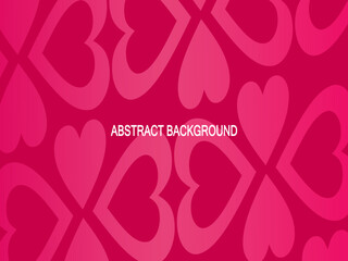 Seamless red love heart pattern illustration. Cute romantic pink hearts background print. Valentine's day holiday background texture, romantic wedding design. Romantic greeting card.