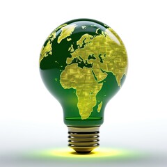 Sustainable development. Earth Day. Sustainability. Energy consumption. Sustainable growth. Environment protection. A light bulb symbolizing energy saving. World environment. Green energy. Electricity