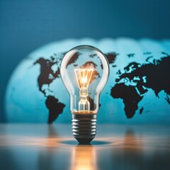 Sustainable development. Earth Day. Sustainability. Energy consumption. Sustainable growth. Environment protection. A light bulb symbolizing energy saving. World environment. Green energy. Electricity