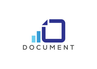 Document growth logo design vector template