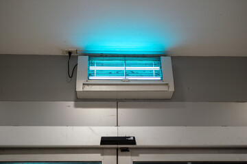 An insect or mosquito elimination device during turn-on the UV lighting which is installed on...