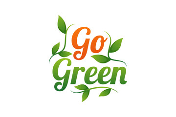 Go Green Environmental Sticker Design