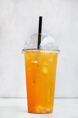 summer lemonade in plastic cup