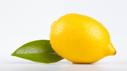 lemon on white background