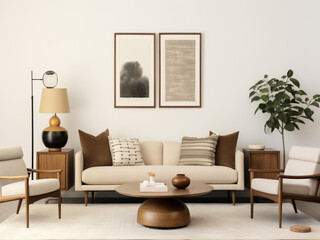 A serene space with minimalist décor, a neutral palette, and organic textures