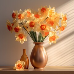 daffodils on vase