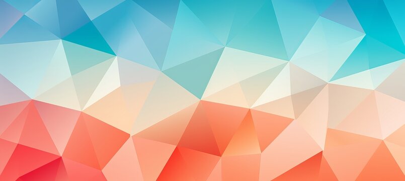 Abstract geometric banner with peach fuzz and turquoise color tones for creative design projects