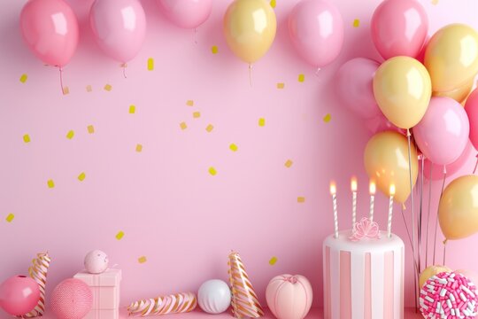 happy birthday card template with large copy space for text