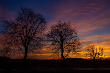 Fototapeta na wymiar beautiful winter sunrise.