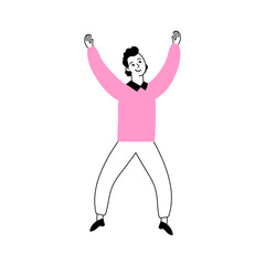 vector pose of people on holiday at the beach summer