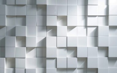 white tiled wall with squares