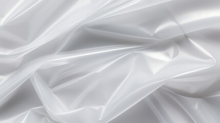 White satin background with folds. 3d rendering, 3d illustration. Generative AI