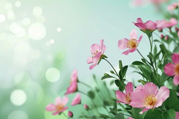 spring poster template with large copy space for text