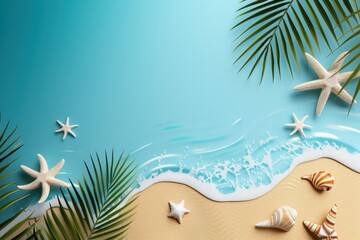summer poster template with large copy space for text