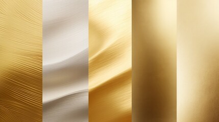 Gold and silver satin luxury background. Abstract golden satin background. Generative AI