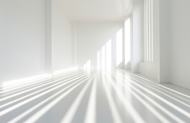 white striped floor with light shining on it