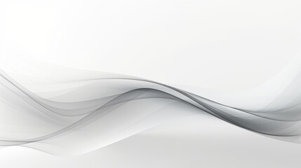 Abstract grey background with smooth wavy lines. Illustration. Generative AI