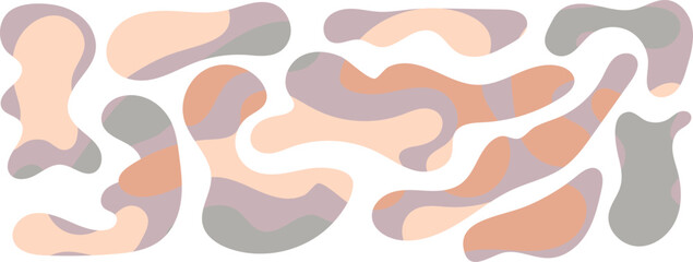 Freeform blob shapes. Abstracts amoeba shapes, freeform organic elements.