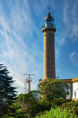 Obraz premium Punta carnero lighthouse in the bay of Algeciras in Cadiz - Spain.
