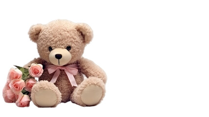 Obraz premium Teddy Day isolated on transparent background, Generative ai.