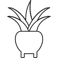 Potted Plant Outline Icon