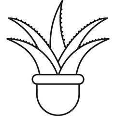 Potted Plant Outline Icon