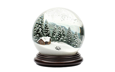 Fototapeta na wymiar Snow Globe Souvenir On Transparent Background.