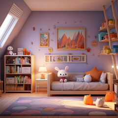 children's room, concept colorful, cheerful, toys