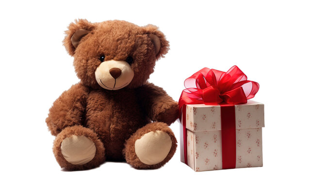 Teddy Day isolated on transparent background, Generative ai.