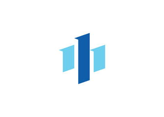 Letter M abstract real estate monogram logo design vector template