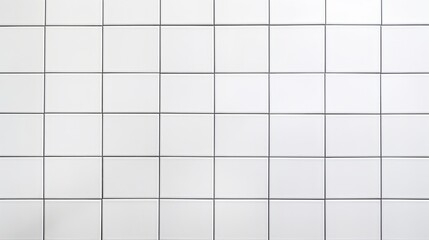 White tile wall background and texture. 3d rendering, illustration. Generative AI