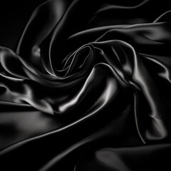 Patron de Textura enlosable sin bordes de Tela seda de color Negro - obrazy, fototapety, plakaty
