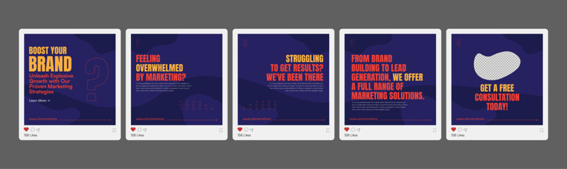 Set of Instagram Carousel Post, editable social media instagram carousel post,Editable social media carousel post for business.